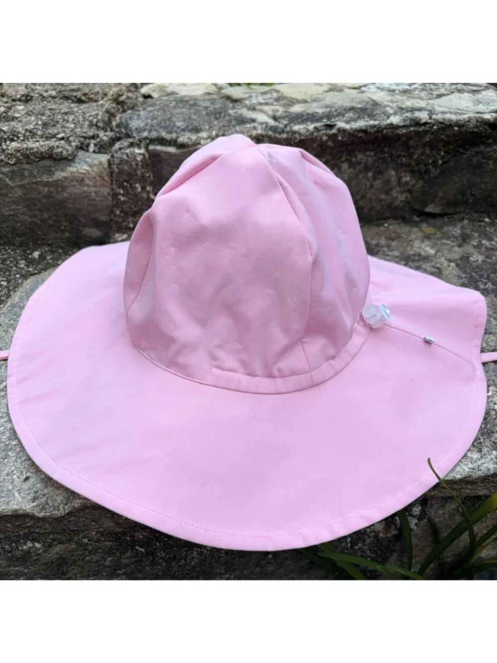 Caden Lane Solid Sun Hat Toddler Large 2T-3T Adjustable UPF 50 Light Pink Beach
